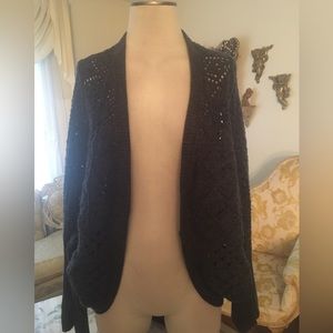 RXB green shawl shrug size L wash inside out/gentle cycle/dry flat